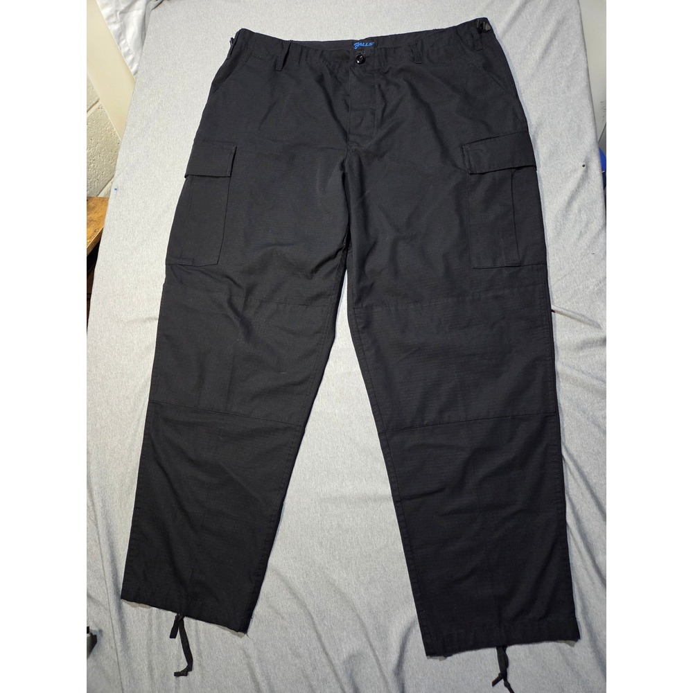Galls Mens Black Ripstop Tactical Cargo Pants Straight Leg 42x31